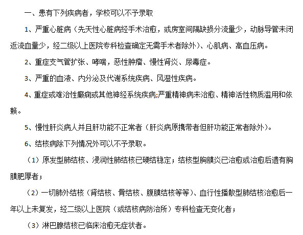 湖南专升本入学后体检不合格 会被退学吗?(图3) 湖南专升本入学后体检不合格 会被退学吗?