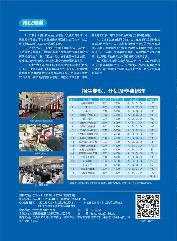 湖南财经工业职业技术学院2021年单招简章(图4)