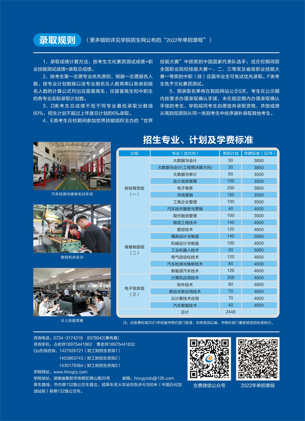 湖南财经工业职业技术学院2022年单招简章(图4)