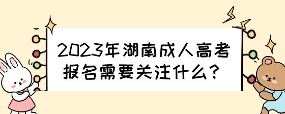 2023年湖南成人高考报名需要关注什么?(图1) 2023年湖南成人高考报名需要关注什么?.jpeg