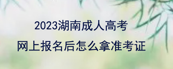 2023年湖南成人高考网上报名后怎么拿到准考证.jpg